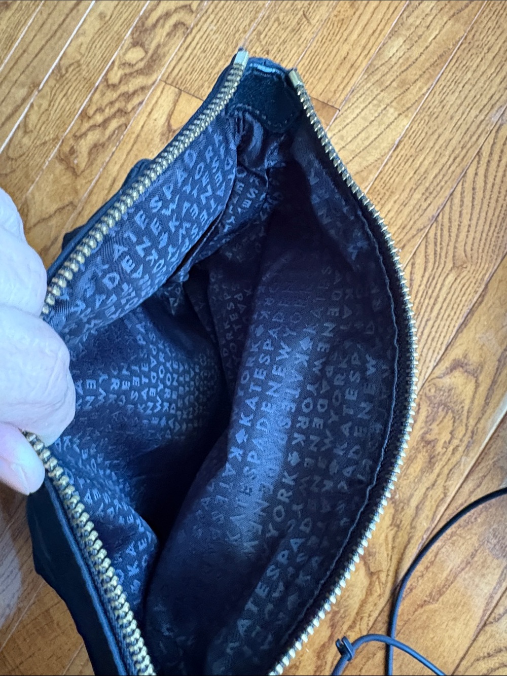 Kate Spade Blake Avenue Miri Black Nylon Flap Shoulder Bag Satchel with D-rings - Picture 7 of 17